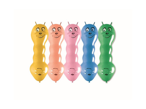 Forme de baloane Viermi de pământ cu coarne culori mixte - 50 buc