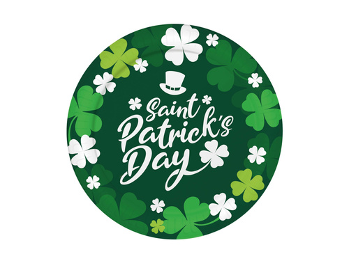 Farfurii de Ziua Sfântului Patrick - 23 cm - 6 buc.