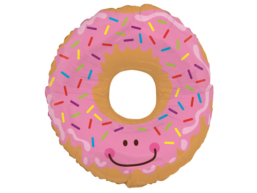 Donut balon de folie roz - 67x65 cm - 1 buc.