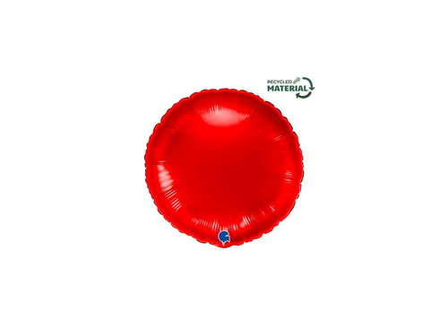 Balon rotund din folie roșie - 14" - 1 buc.