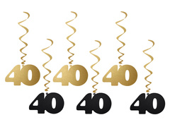 Decor suspendat vârtejuri 40 de ani - 6 buc.