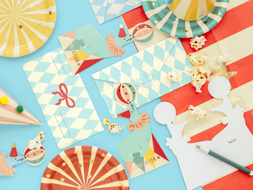 Farfurii aniversare Circus - 18 cm - 6 buc.