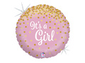 Este o fată balon de folie roz - 46 cm - 1 buc.