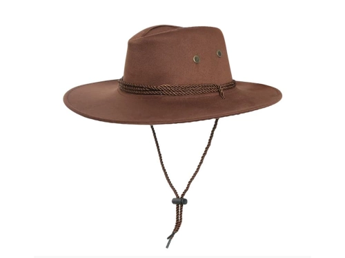 Pălărie de cowboy maro cu boruri mari - 1 buc.