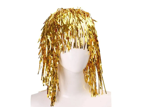 Peruca cu folie aurie - 1 buc.