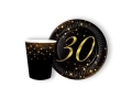 Set de hârtie strălucitoare pentru o petrecere de 30 de ani - 24 de bucăți
