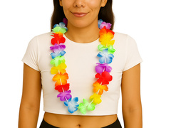 Colier hawaiian - curcubeu - 100 cm - 25 buc.