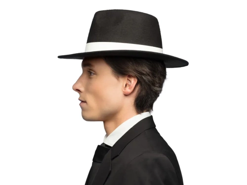 Pălărie de gangster neagră de lux - 1 buc.