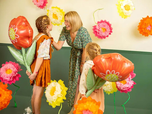 Decorațiuni suspendate din hârtie tissue Flori - 35 cm - 3 buc.