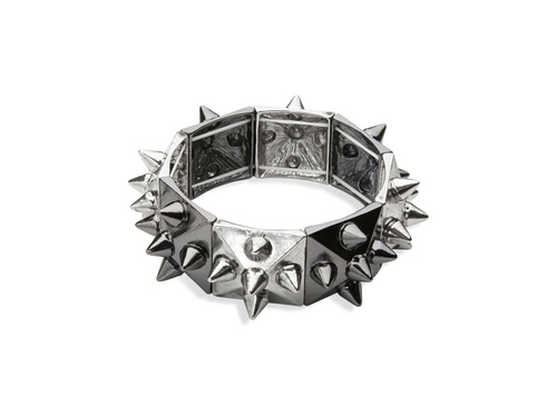 Brățară cu crampoane negre și argintii