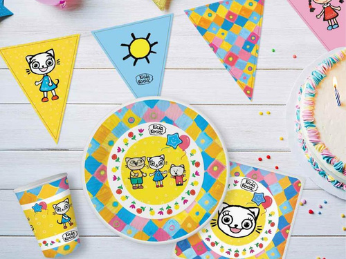 Ghirlandă steag pisoi - 250 cm - 1 buc.