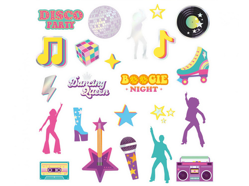 Tatuaje lavabile Retro Disco - 15 buc.