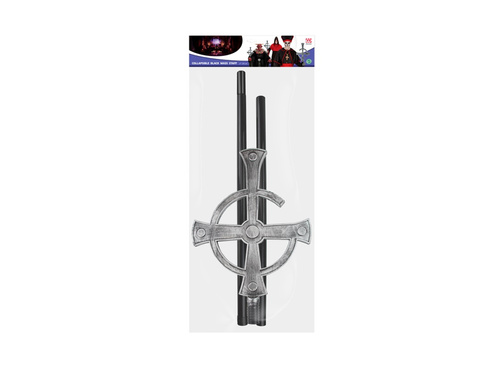 Toiag ceremonial negru pliabil - 145 cm