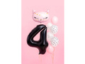 Balon din folie numărul 4 negru - 86 cm - 1 buc.
