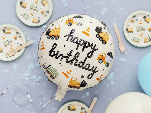 Balon din folie Construction - 35 cm - 1 buc.