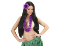 Pin floare hawaiiană violet - 1 buc.