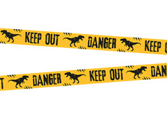 Garnitură cu bandă de pericol Keep out Dinosaurs - 1 buc.