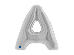 Balon folie litera A argintiu - 40" - 1 buc.