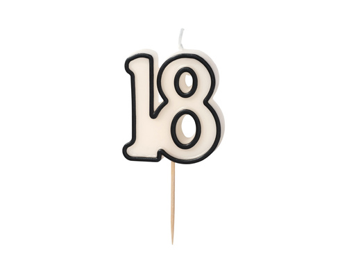 Lumânare pentru a 18-a aniversare - 5,5 cm - 1 buc.