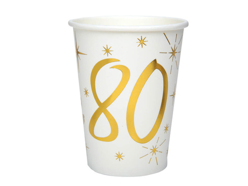 80th birthday 80th birthday cups - 10 buc.