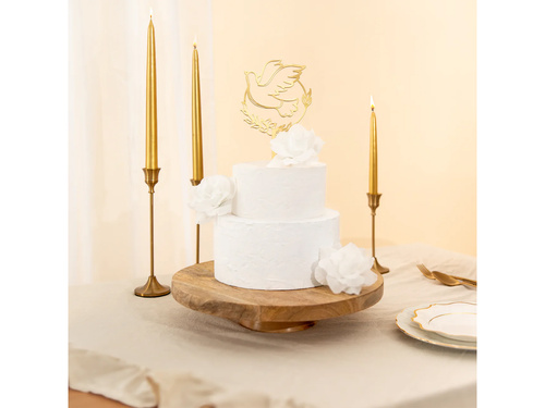 Topper pentru tort Gold Dove - 1 buc.