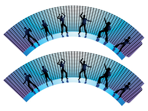 Cutii pentru cupcakes Disco - 6 buc.