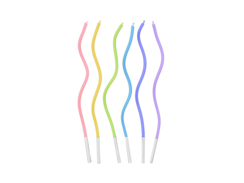 Lumânări răsucite pastelate - cm - 6 buc.