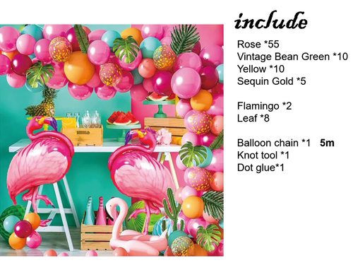 Balon hawaiian set baloane ghirlandă - 82 buc.