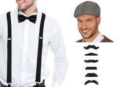 Set gangster negru - 1 set.