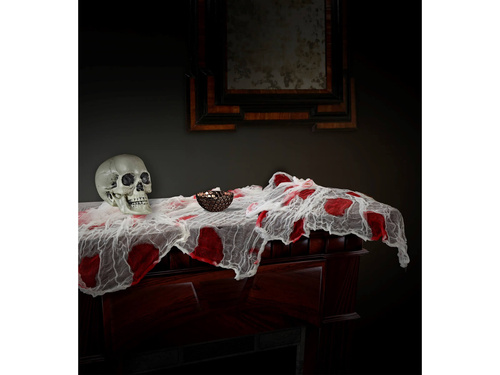 Față de masă din plasă însângerată pentru Halloween - 80 x 180 cm - 1 buc.