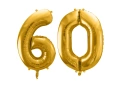 Baloane din folie numărul 60 auriu - 86 cm - 2 buc.