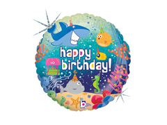 Balon cu folie Happy Birthday - 35 cm - 1 buc.