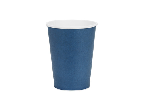 Pahare de hârtie albastru marin - 250 ml - 6 buc.
