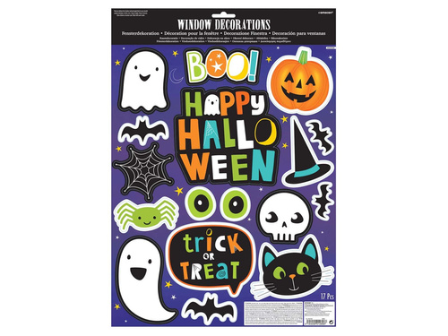 Autocolante pentru ferestre de Halloween - 1 set