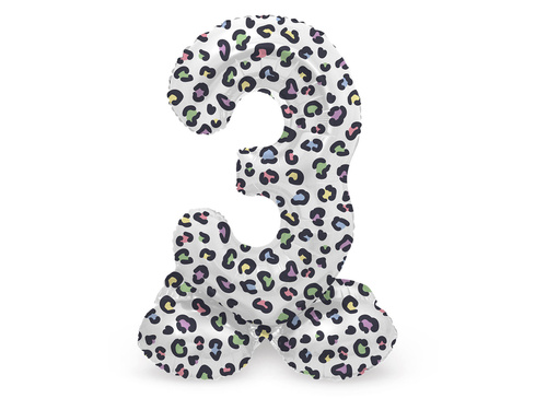 Numărul 3 Pantera balon în picioare - 72 cm - 1 buc.