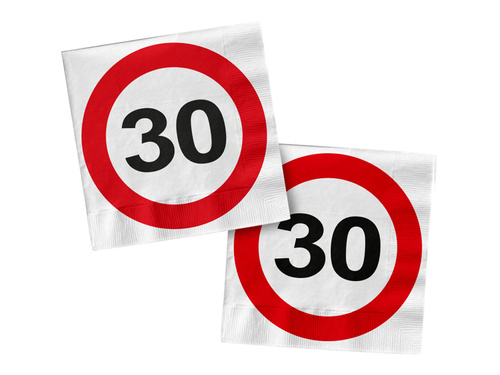 30 șervețele cu semn de interzicere - 33 cm - 20 buc.