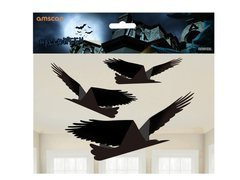 Decorațiuni suspendate Crows pentru Halloween - 3 buc.