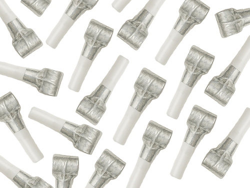 Fluier de trompetă desfășurat argint - buc.