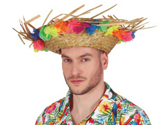 Pălărie hawaiiană cu flori - 1 buc.