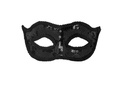 Mască de carnaval neagră cu paiete - 1 buc.