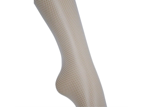 Colanți de plasă cabaret alb
