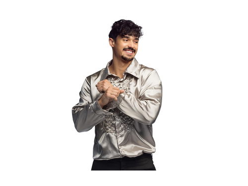 Cămașă de petrecere argintie