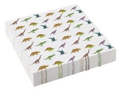 Șervețele aniversare dinozauri - 25 cm - 20 buc.