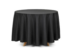 Față de masă rotundă neagră - 230 cm - 1 buc.