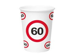 Semn de interdicție 60t cupe - 350 ml - 8 buc.