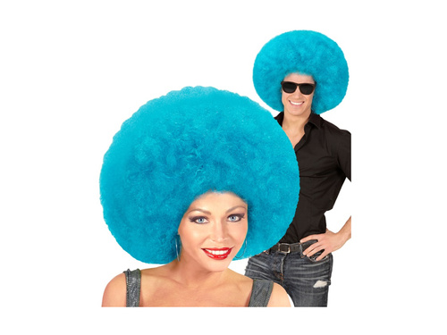 Peruca afro albastru de calitate mare