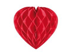Rozeta decorativă Heart roșu - 30 cm - 1 buc.