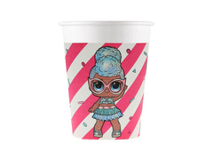 Pahare de hârtie LOL Glitterati - 200 ml - 8 buc.