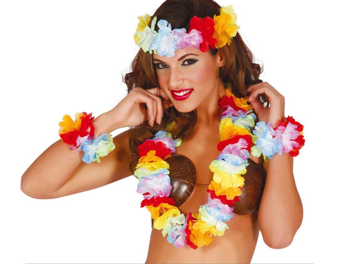 Set - set hawaiian colorat - 4 piese