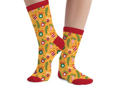 Șosete de Crăciun pentru adulți Bombki - 1 pereche